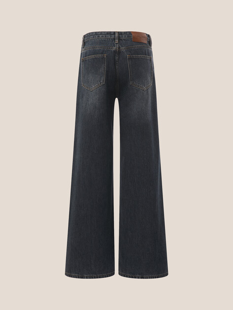 Женские джинсы клеш MAISON DAVID, Артикул ZH25-52, ночной синий | 4607051. Ракурс 7