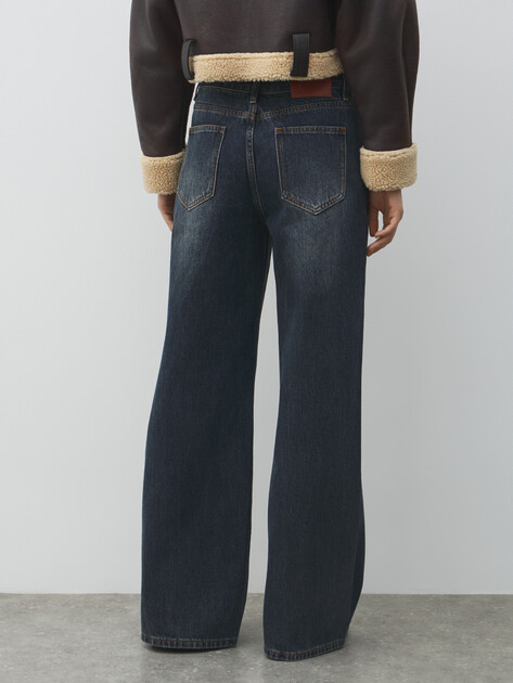 Женские джинсы клеш MAISON DAVID, Артикул ZH25-52, ночной синий | 4607051. Ракурс 5