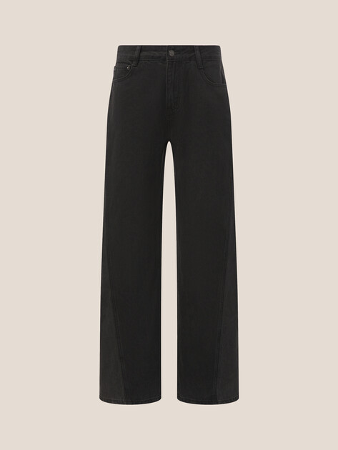 Женские широкие джинсы  MAISON DAVID, Артикул ZH25-56, черный | 4607138. Ракурс 6