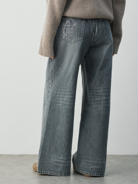 Женские широкие джинсы  MAISON DAVID, Артикул ZH25-150, сине-серый | 4607474. Ракурс 4