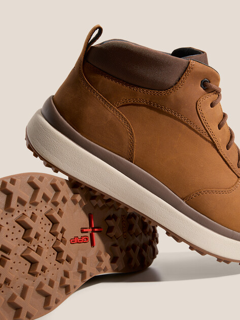 Мужские высокие кроссовки GEOX U GRANITO + GRIP, Артикул U56MSB, светло-коричневый | 4608698. Ракурс 3