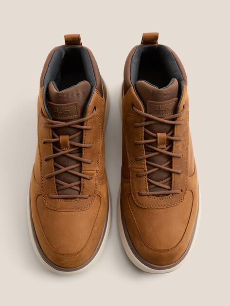 Мужские высокие кроссовки GEOX U GRANITO + GRIP, Артикул U56MSB, светло-коричневый | 4608698. Ракурс 4