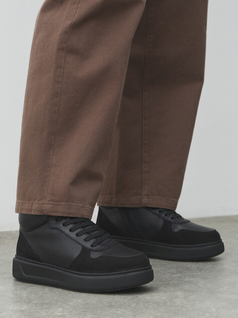 Женские высокие кеды TENDANCE, Артикул TMH3232F-7, черный | 4611476. Ракурс 6