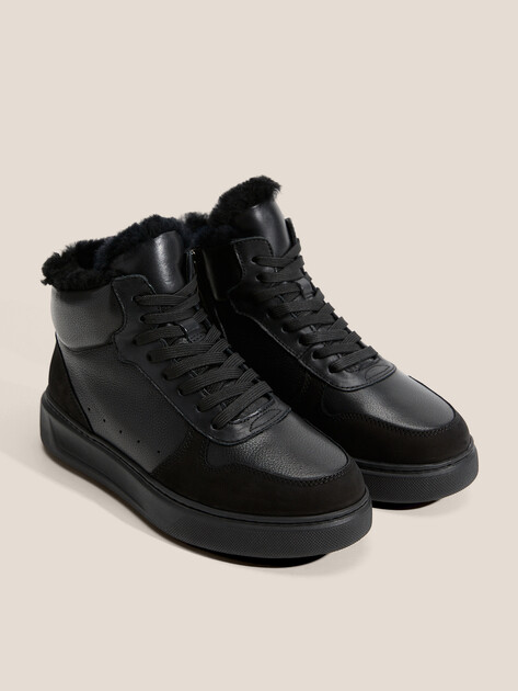 Женские высокие кеды TENDANCE, Артикул TMH3232F-7, черный | 4611476. Ракурс 2