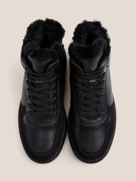 Женские высокие кеды TENDANCE, Артикул TMH3232F-7, черный | 4611476. Ракурс 4