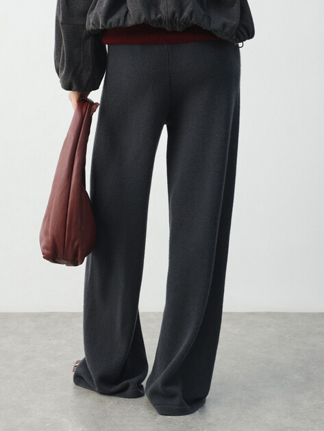 Женские широкие брюки  MAISON DAVID, Артикул FL8775, антрацитовый | 4615369. Ракурс 4