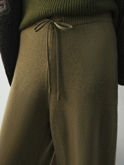 Женские широкие брюки  MAISON DAVID, Артикул FL8775, светлый хаки | 4615404. Ракурс 3