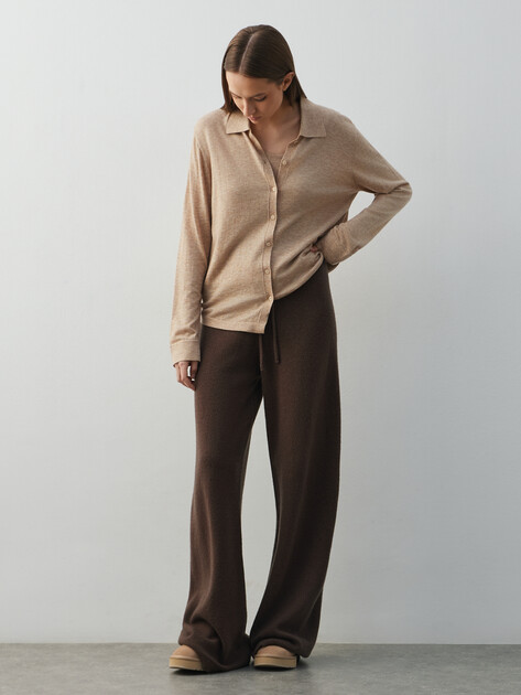 Женские широкие брюки MAISON DAVID, Артикул FL8775, пыльно-коричневый | 4615438. Ракурс 2 Женские широкие брюки MAISON DAVID, Артикул FL8775, пыльно-коричневый | 4615438. Ракурс 2