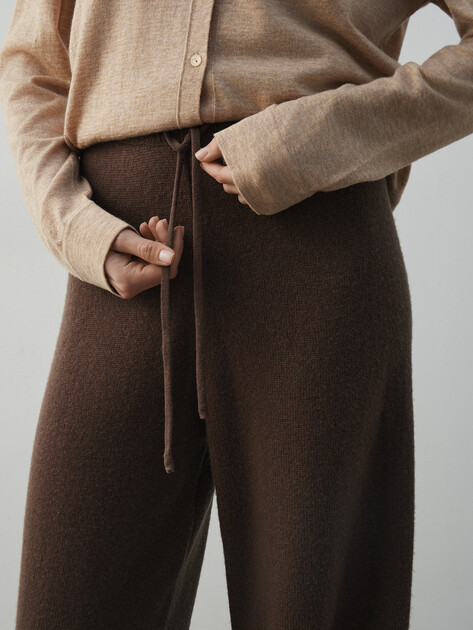 Женские широкие брюки MAISON DAVID, Артикул FL8775, пыльно-коричневый | 4615438. Ракурс 3 Женские широкие брюки MAISON DAVID, Артикул FL8775, пыльно-коричневый | 4615438. Ракурс 3