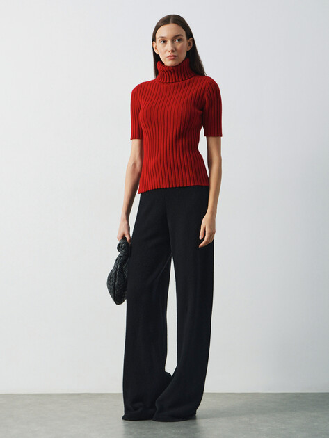 Женские широкие брюки  MAISON DAVID, Артикул FL8775, черный | 4615452. Ракурс 2