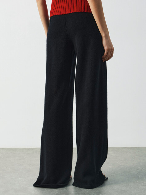Женские широкие брюки  MAISON DAVID, Артикул FL8775, черный | 4615452. Ракурс 4