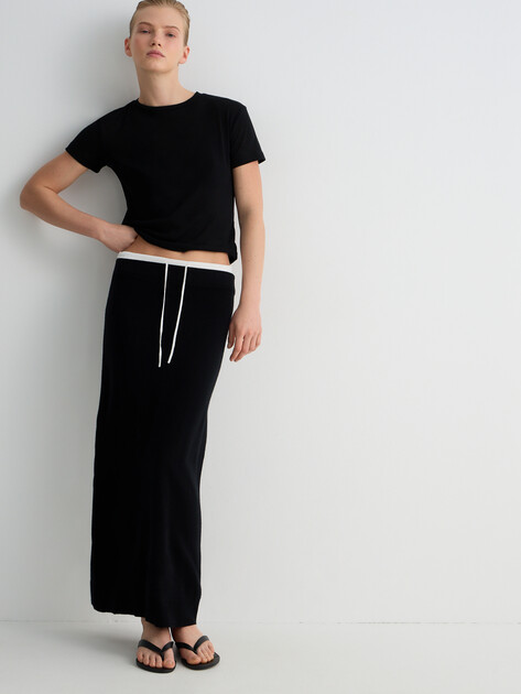 Юбка  миди MAISON DAVID, Артикул 2024-161, черный | 4615588. Ракурс 1
