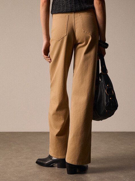 Женские широкие джинсы MAISON DAVID, Артикул YYH24-20, темно-бежевый | 4615879. Ракурс 4 Женские широкие джинсы MAISON DAVID, Артикул YYH24-20, темно-бежевый | 4615879. Ракурс 4