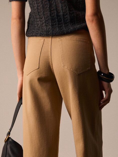 Женские широкие джинсы MAISON DAVID, Артикул YYH24-20, темно-бежевый | 4615879. Ракурс 6 Женские широкие джинсы MAISON DAVID, Артикул YYH24-20, темно-бежевый | 4615879. Ракурс 6