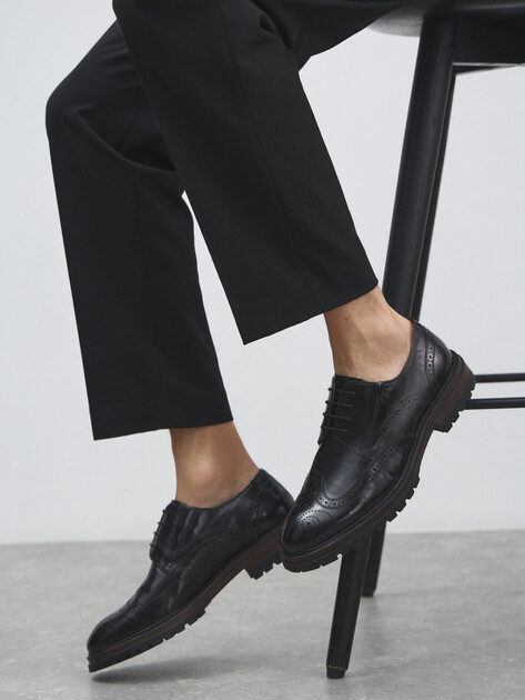 Мужские дерби MAISON DAVID, Артикул TM3526F-2, черный | 4621408. Ракурс 6