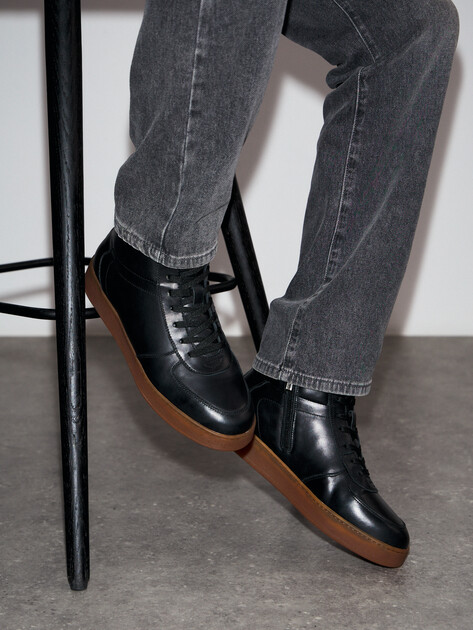 Мужские высокие кеды MAISON DAVID, Артикул TMH3151F-8, черный | 4621807. Ракурс 6