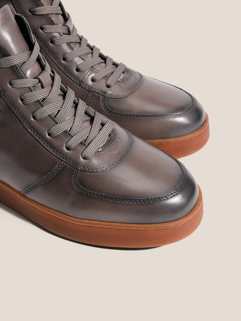 Мужские высокие кеды MAISON DAVID, Артикул TMH3151F-8, коричнево-серый | 4621839. Ракурс 3