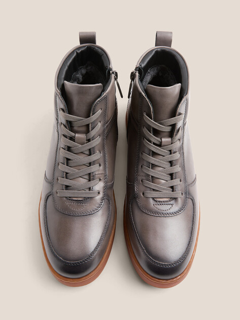 Мужские высокие кеды MAISON DAVID, Артикул TMH3151F-8, коричнево-серый | 4621839. Ракурс 4