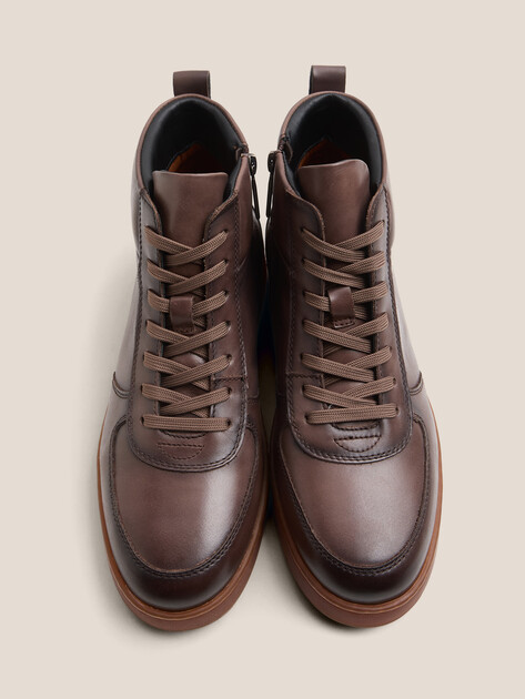 Мужские высокие кеды MAISON DAVID, Артикул TMH3151F-8, коричневый | 4621847. Ракурс 4