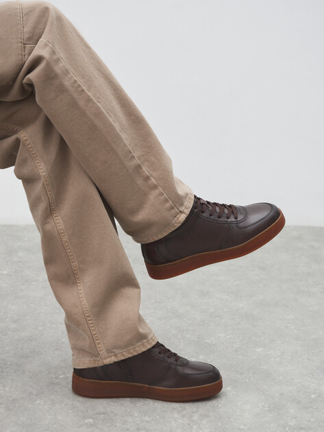 Мужские высокие кеды MAISON DAVID, Артикул TMH3151F-8, темно-коричневый | 4621879. Ракурс 6