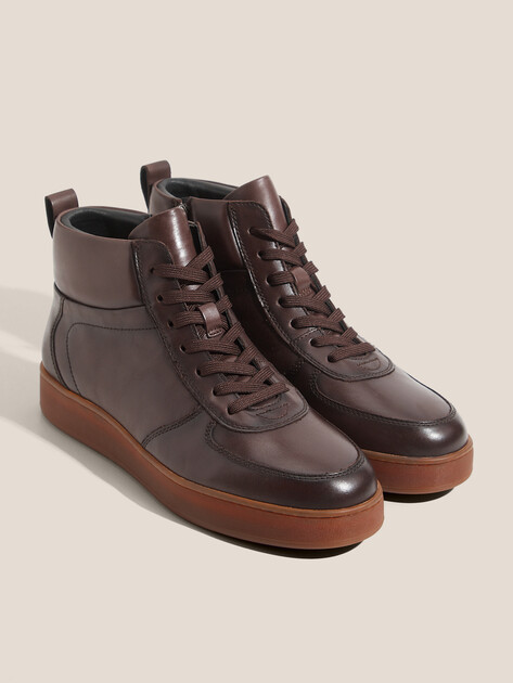 Мужские высокие кеды MAISON DAVID, Артикул TMH3151F-8, темно-коричневый | 4621879. Ракурс 2