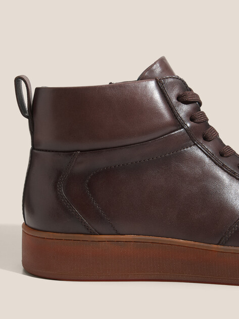 Мужские высокие кеды MAISON DAVID, Артикул TMH3151F-8, темно-коричневый | 4621879. Ракурс 3