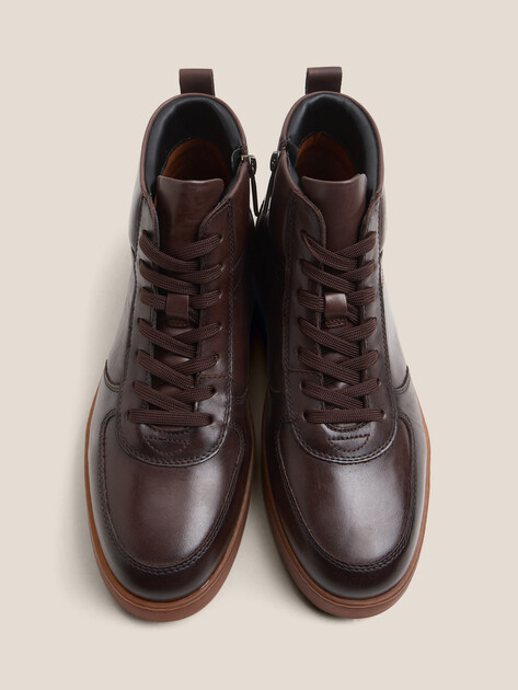 Мужские высокие кеды MAISON DAVID, Артикул TMH3151F-8, темно-коричневый | 4621879. Ракурс 4