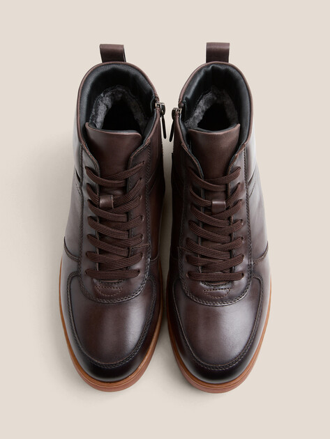 Мужские высокие кеды MAISON DAVID, Артикул TMH3151F-8, темно-коричневый | 4621887. Ракурс 4