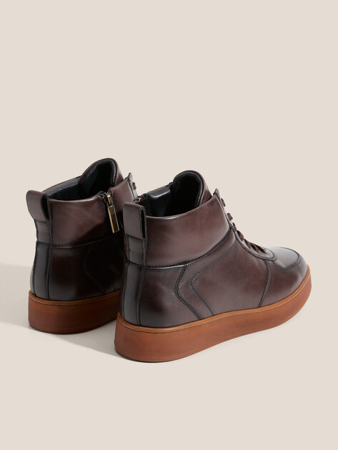 Мужские высокие кеды MAISON DAVID, Артикул TMH3151F-8, темно-коричневый | 4621887. Ракурс 5