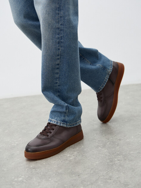 Мужские высокие кеды MAISON DAVID, Артикул TMH3151F-8, серо-коричневый | 4621911. Ракурс 6