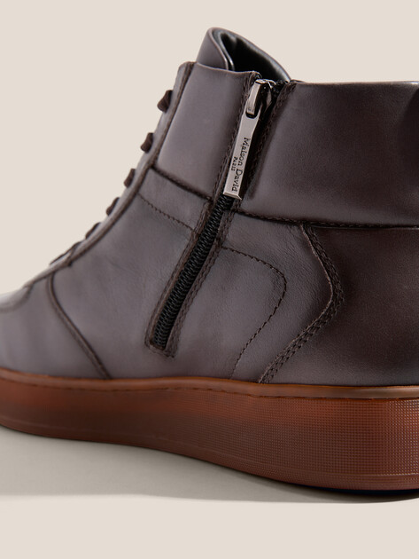Мужские высокие кеды MAISON DAVID, Артикул TMH3151F-8, серо-коричневый | 4621911. Ракурс 3
