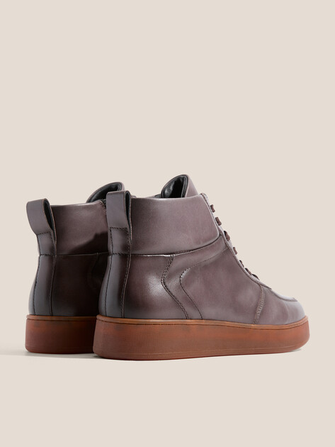 Мужские высокие кеды MAISON DAVID, Артикул TMH3151F-8, серо-коричневый | 4621911. Ракурс 5