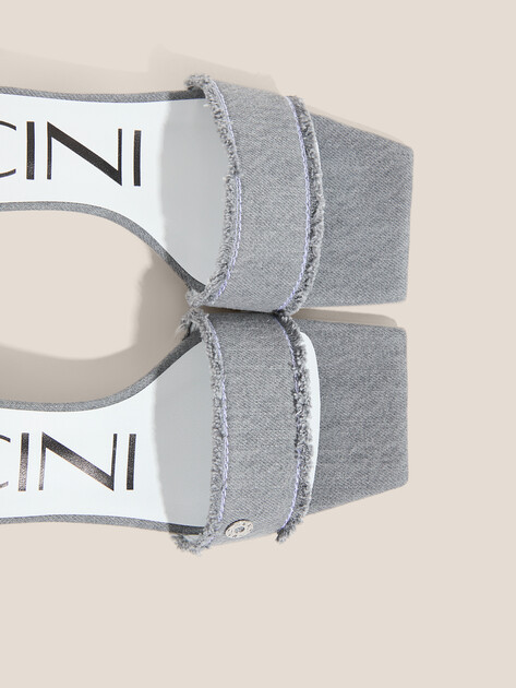 Мюли из денима VICINI SHANGAY 50, Артикул C500003, серый | 4622339. Ракурс 3 Мюли из денима VICINI SHANGAY 50, Артикул C500003, серый | 4622339. Ракурс 3