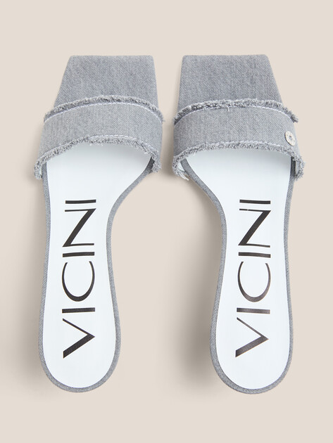 Мюли из денима VICINI SHANGAY 50, Артикул C500003, серый | 4622339. Ракурс 4 Мюли из денима VICINI SHANGAY 50, Артикул C500003, серый | 4622339. Ракурс 4