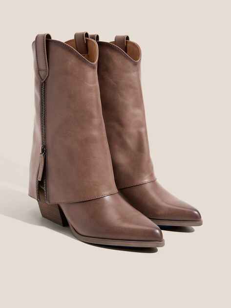 Высокие казаки TENDANCE, Артикул CLF949K-07, серо-коричневый | 4624680. Ракурс 2