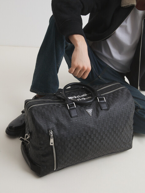 Мужская дорожная сумка GUESS TORINO DUFFLE BAG W VTL ZIP, Артикул TMTODEP5234, черный | 4628281. Ракурс 2