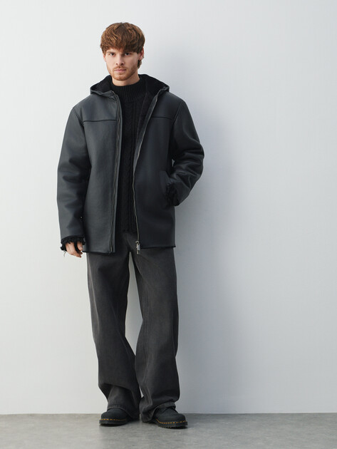 Мужская дубленка  MAISON DAVID, Артикул RV-M3A-D, ночной синий | 4630371. Ракурс 2