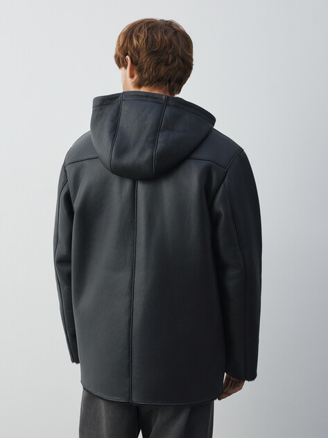 Мужская дубленка  MAISON DAVID, Артикул RV-M3A-D, ночной синий | 4630371. Ракурс 4