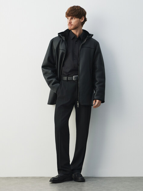 Мужская дубленка  MAISON DAVID, Артикул RV-M3A-D, черный | 4630378. Ракурс 2