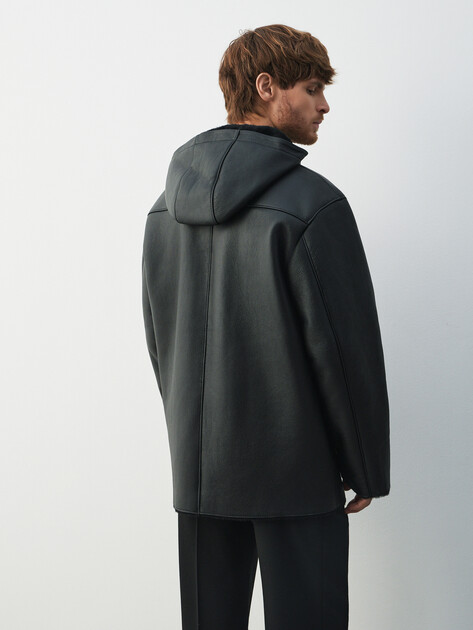 Мужская дубленка  MAISON DAVID, Артикул RV-M3A-D, черный | 4630378. Ракурс 4