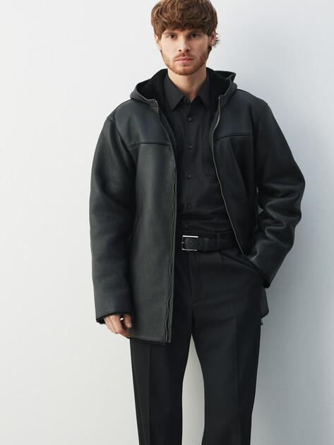 Мужская дубленка  MAISON DAVID, Артикул RV-M3A-D, черный | 4630378. Ракурс 5