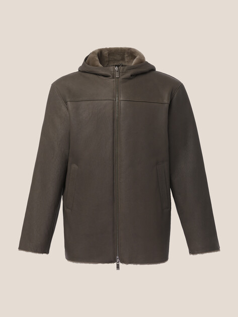 Мужская дубленка  MAISON DAVID, Артикул RV-M3A-D, пыльно-коричневый | 4630385. Ракурс 7