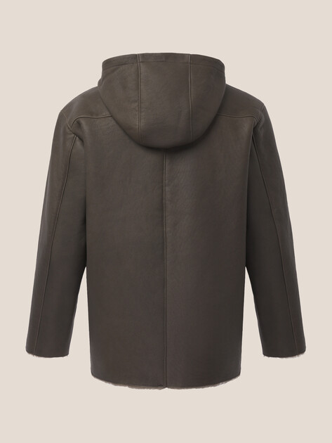 Мужская дубленка  MAISON DAVID, Артикул RV-M3A-D, пыльно-коричневый | 4630385. Ракурс 8