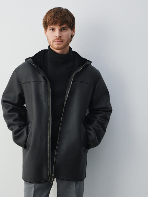 Мужская дубленка  MAISON DAVID, Артикул RV-M3A-D, черный | 4630406. Ракурс 5
