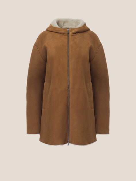 Женская дубленка  MAISON DAVID, Артикул RV-W3A-D, светло-коричневый | 4630421. Ракурс 7
