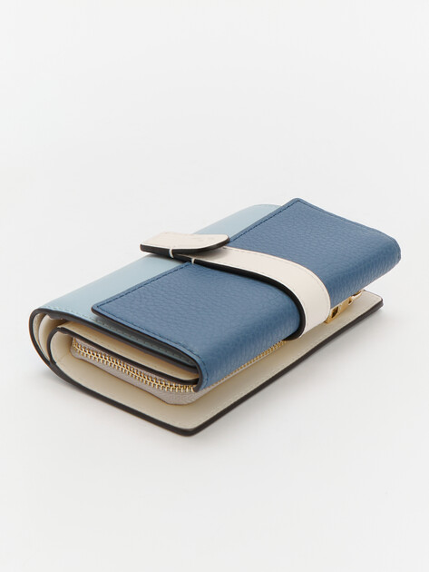 Женское портмоне FURLA, Артикул FURLA GRAZIA M COMPACT WALLET, голубой | 4634336. Ракурс 3