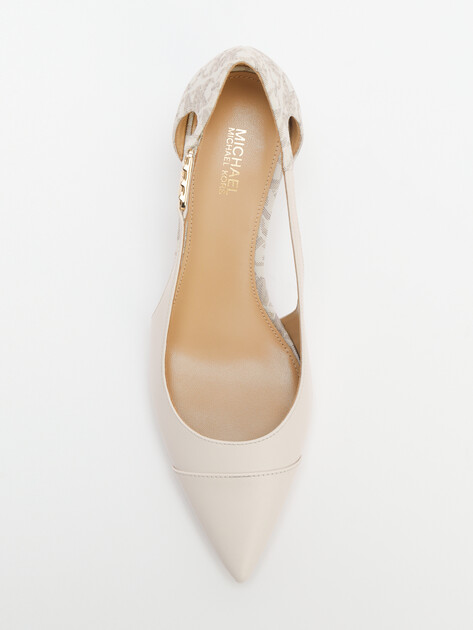 Женские туфли MICHAEL KORS VERONICA KITTEN PUMP, Артикул 40H3VRMP2L(K), бежевый | 4634425. Ракурс 5 Женские туфли MICHAEL KORS VERONICA KITTEN PUMP, Артикул 40H3VRMP2L(K), бежевый | 4634425. Ракурс 5