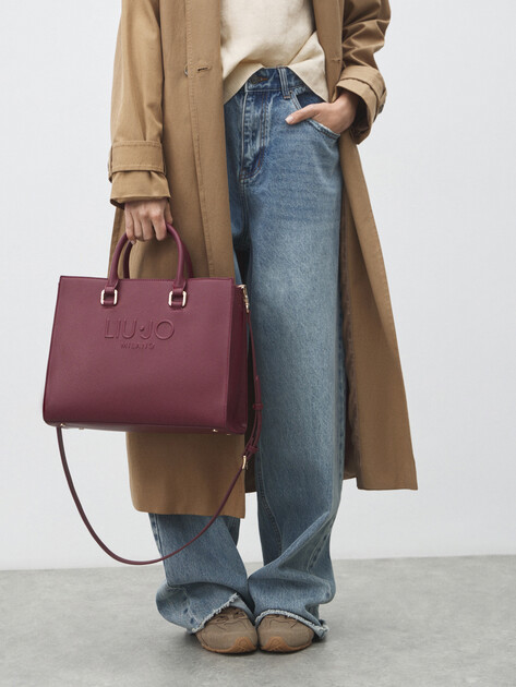 Женский тоут LIU∙JO SHOPPING BAG, Артикул AF5149, винный | 4638869. Ракурс 5