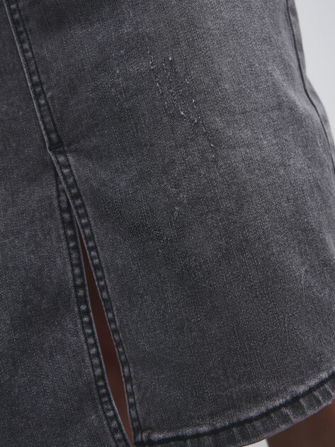 Юбка из денима MAISON DAVID, Артикул ZH25-57, серый | 4642291. Ракурс 3