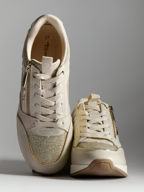Женские кроссовки на танкетке TAMARIS ZOE, Артикул 1-23703-41 (K), светло-бежевый | 4642925. Ракурс 6